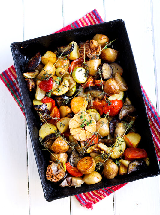 Roasted Roots & Halloumi Traybake