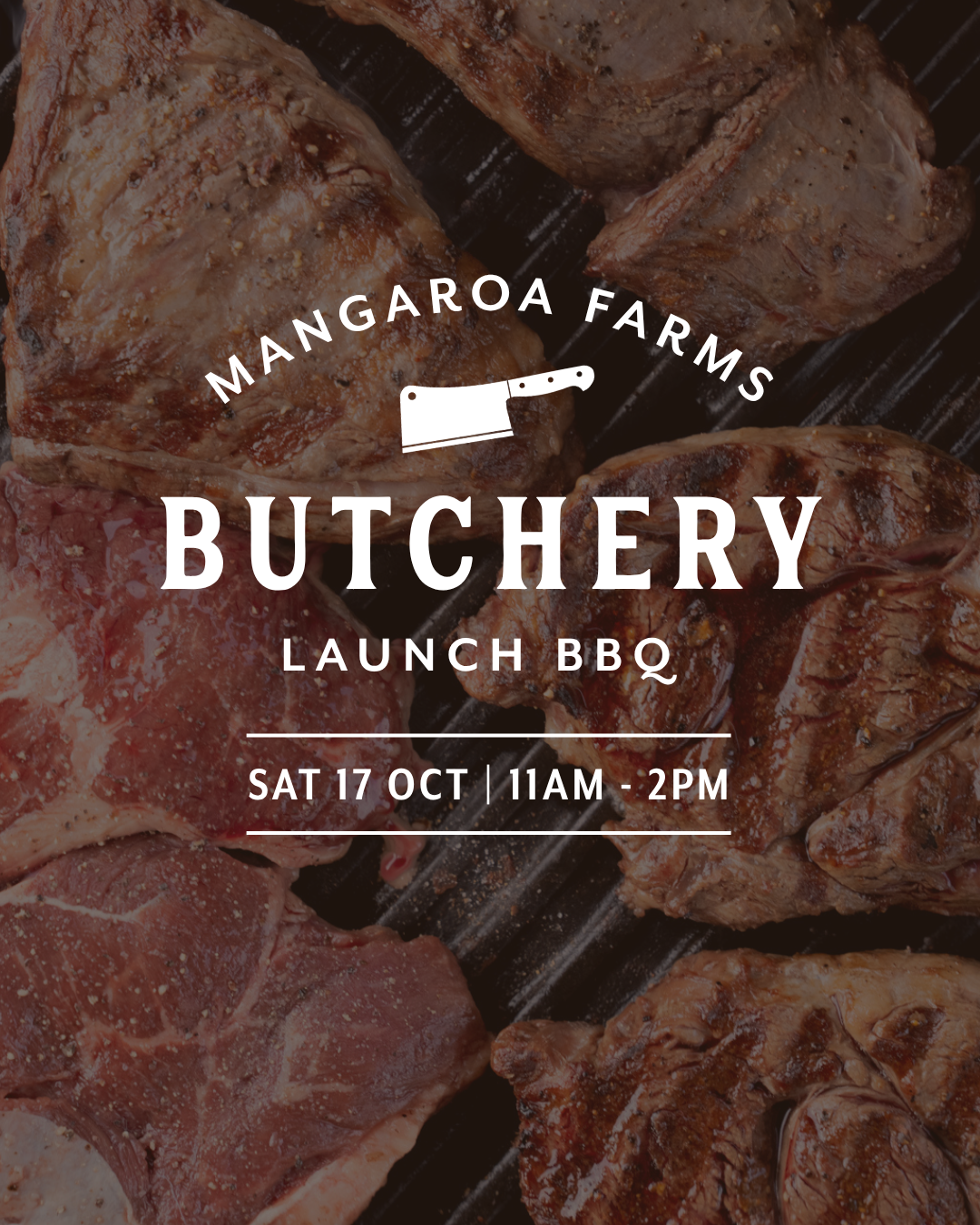 Mangaroa Butchery Launch BBQ — Sat 17th October | 11:00AM - 2:00PM