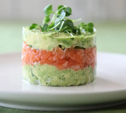 Salmon, Dill, & Avocado Towers