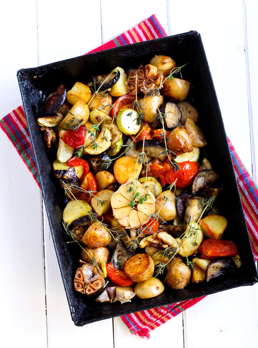 Roasted Roots & Halloumi Traybake