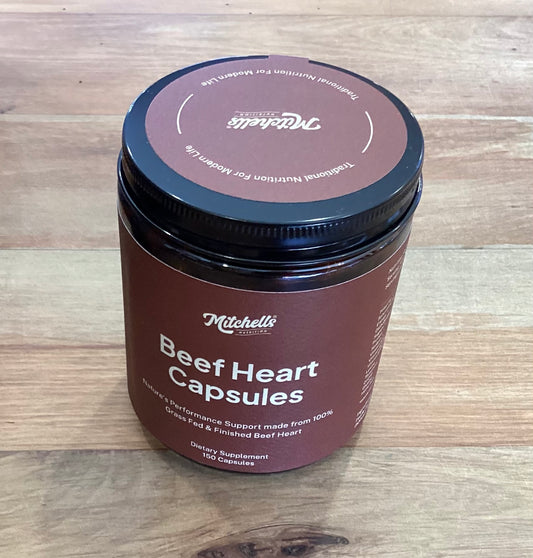 Beef Heart Capsules 150 caps - Mitchells