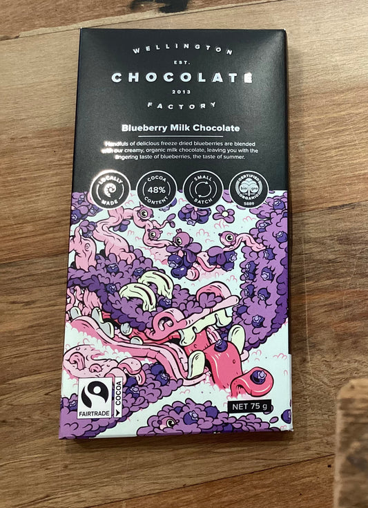 Blueberry Milk Chocolate 75g - WCF