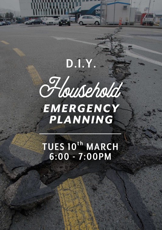DIY Household Emergency Planning | Tues 10th Mar 6:00-7:00PM
